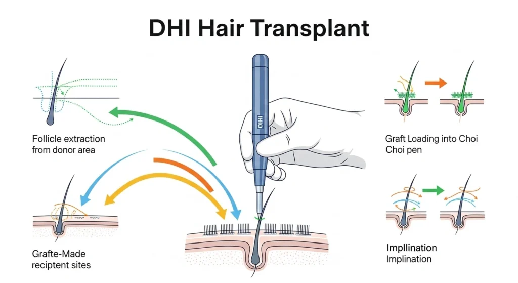 DHI Hair Transplant (Direct Hair Implantation)