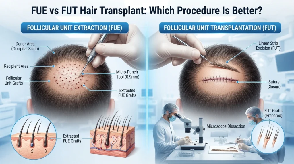 FUE vs FUT Hair Transplant Which Procedure Is Better