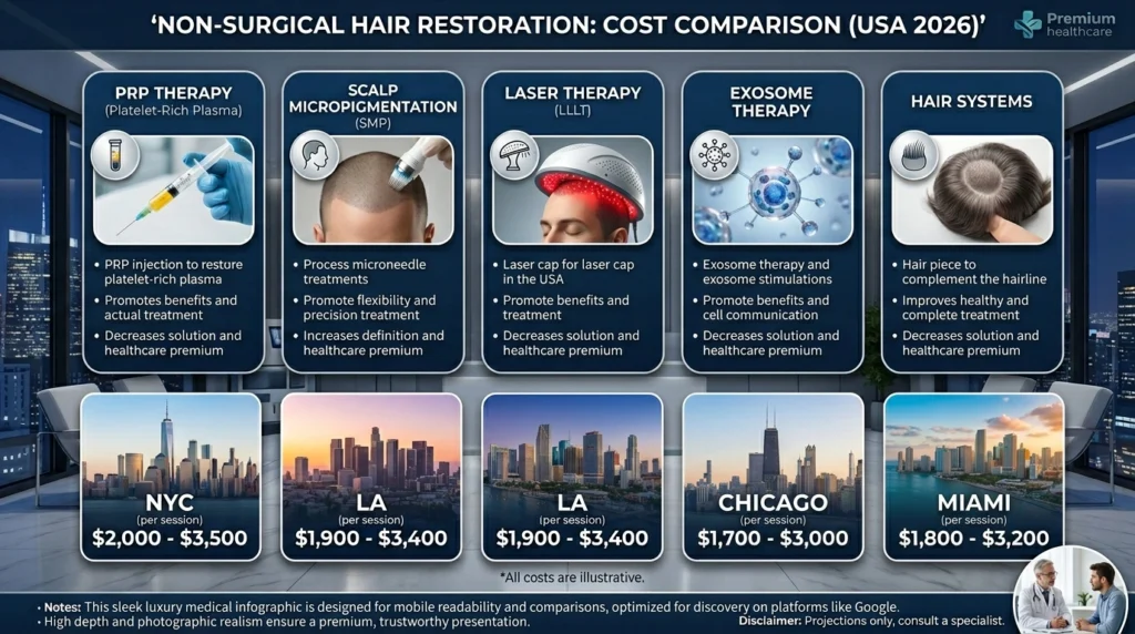 Non Surgical Hair Restoration Cost USA 2026