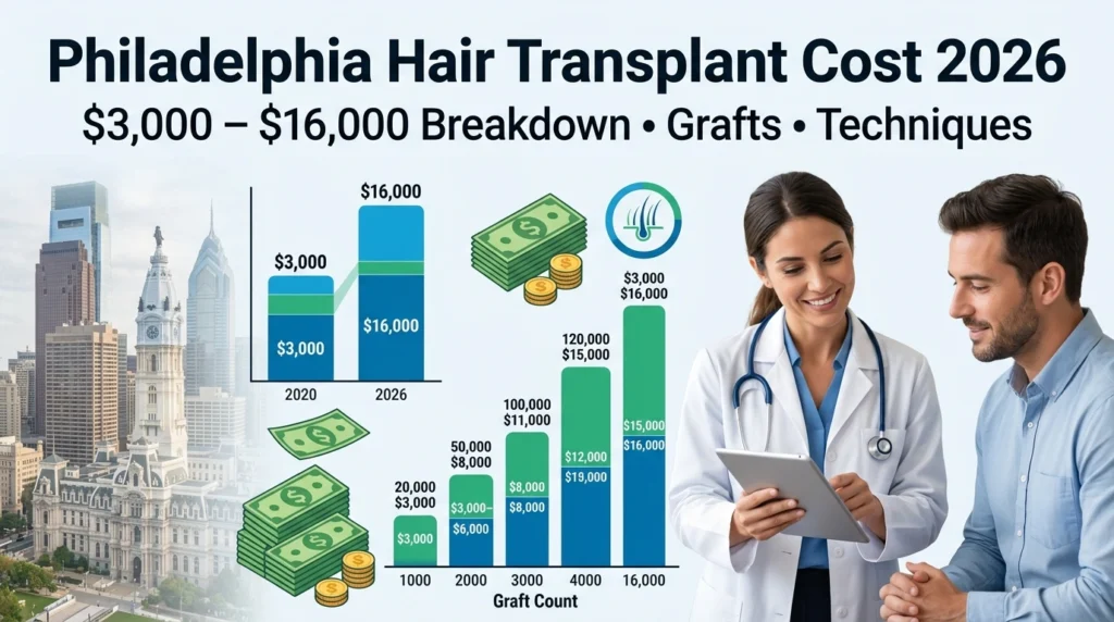 Hair Transplant Philadelphia PA Cost Complete 2026 Breakdown