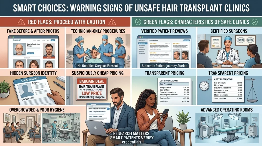 Red Flags to Avoid When Choosing a Hair Transplant Clinic