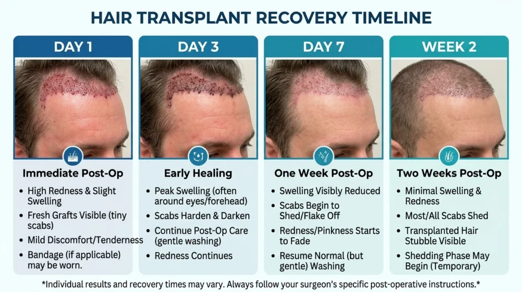 What Happens to Pain After Hair Transplant Day by Day