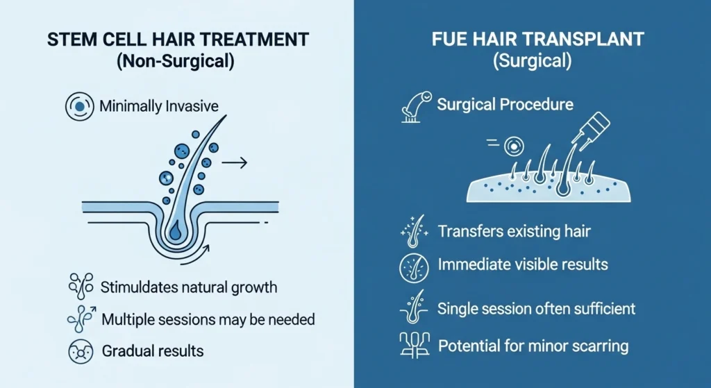 Stem Cell vs FUE Infographic
