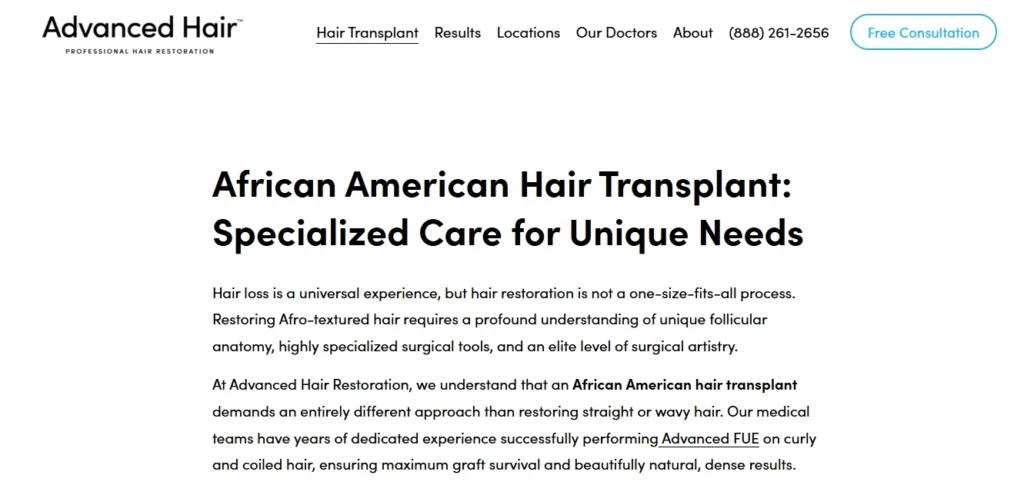 Advanced Hair Restoration (Multiple locations) USA