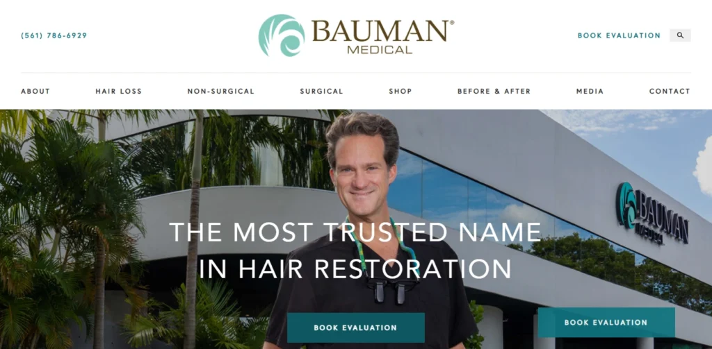 Bauman Medical Non Surgical Hair Restoration Florida