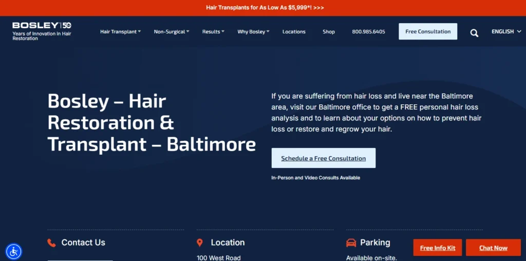 Bosley Hair Restoration and Transplant Maryland