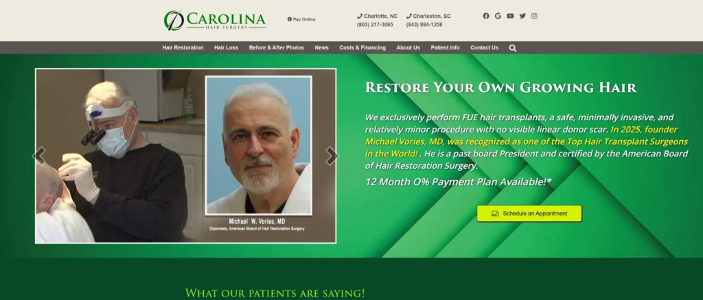 Carolina Hair Surgery Charlotte, NC
