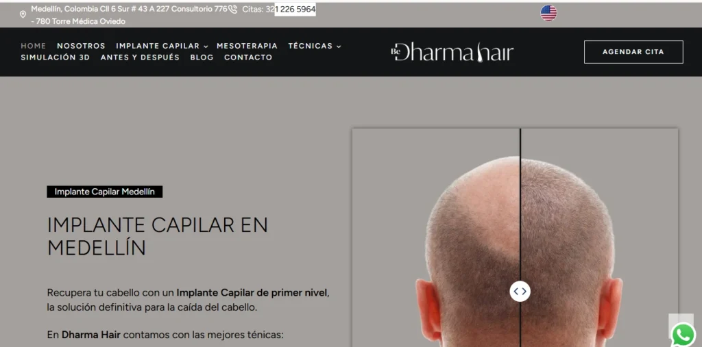 Dharma Hair Dr. David Delgado (Medellín)