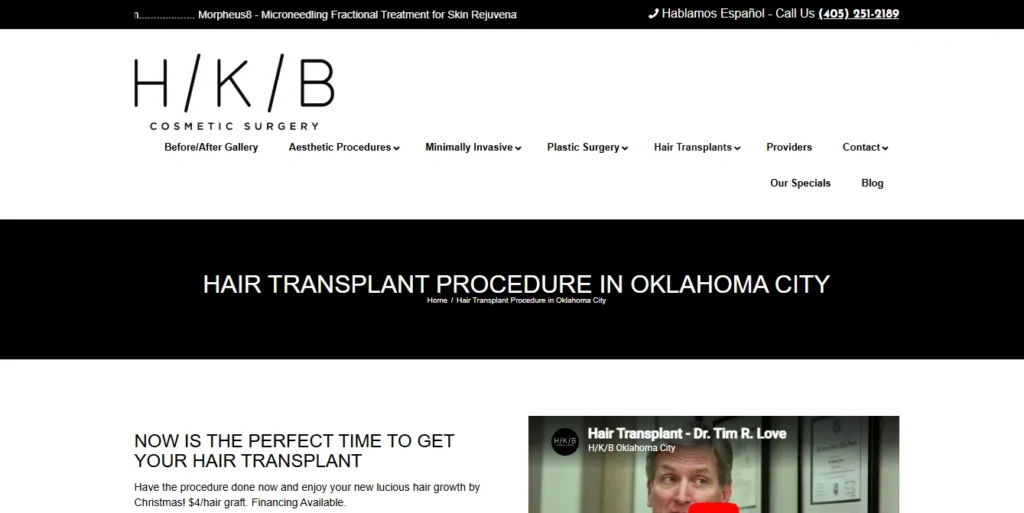 Tim Love H/K/B Cosmetic Surgery 