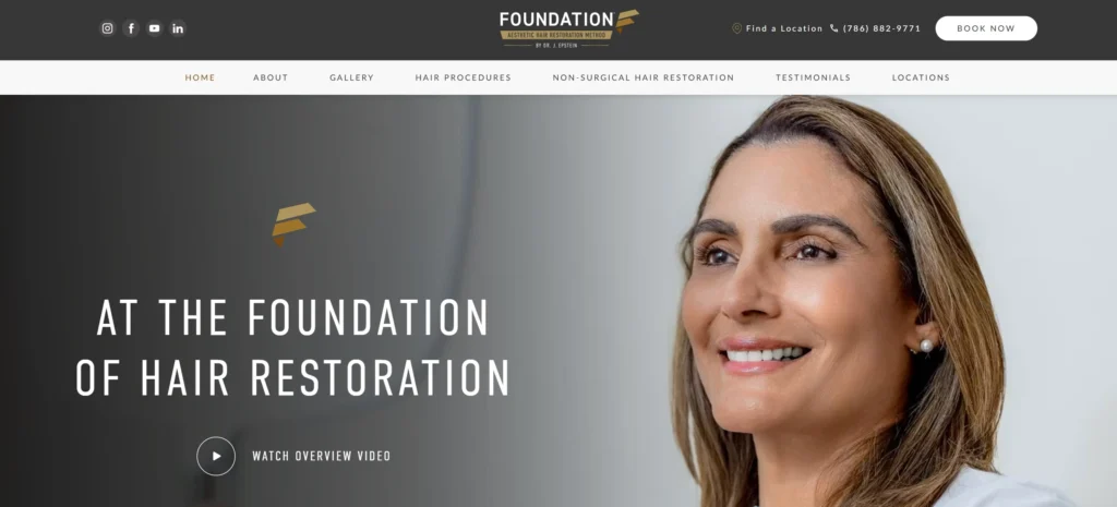 Foundation Hair Restoration Dr. Jeffrey Epstein Miami, FL