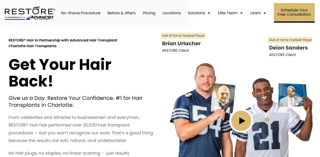 RESTORE Hair (Partnership with Advanced Hair Transplants)