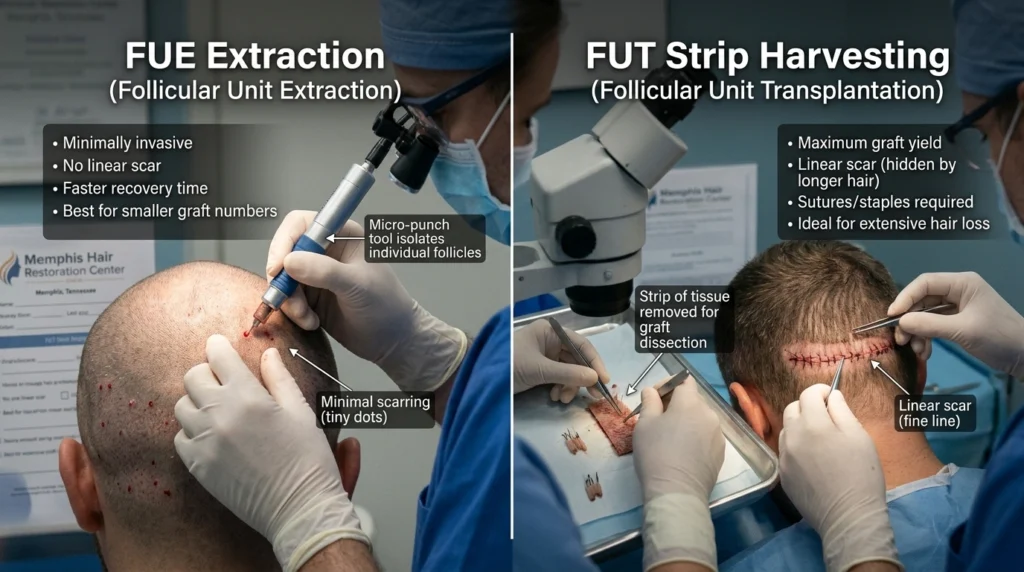 FUE vs FUT Hair Transplant Memphis TN