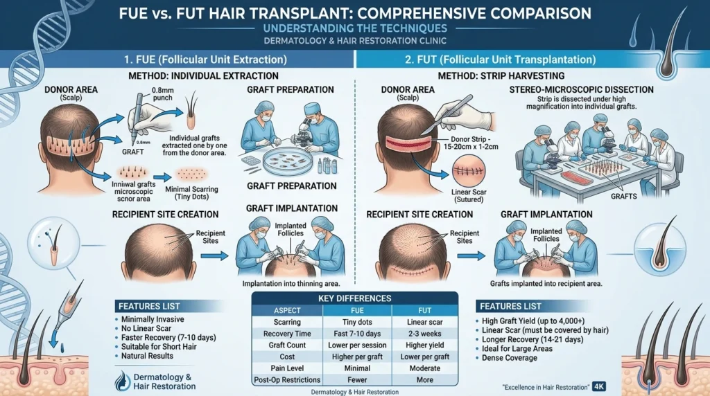 FUT vs FUE Hair Transplant
