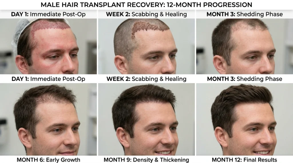 Hair Transplant Recovery Day by Day Timeline