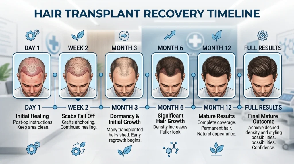 Hair Transplant Recovery Timeline