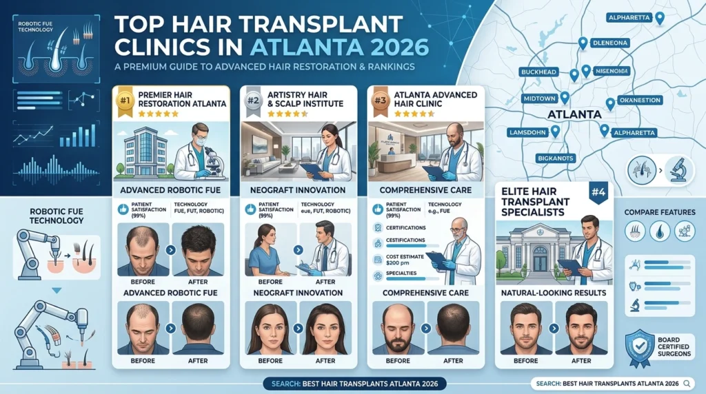 Top 10 Best Hair Transplant Clinics in Atlanta, GA