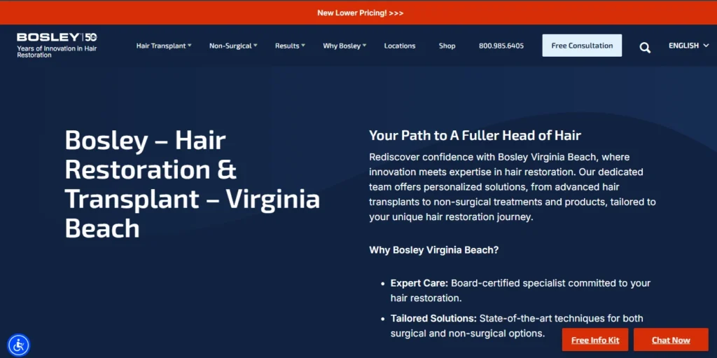 Bosley Hair Transplant & Restoration Virginia Beach 
