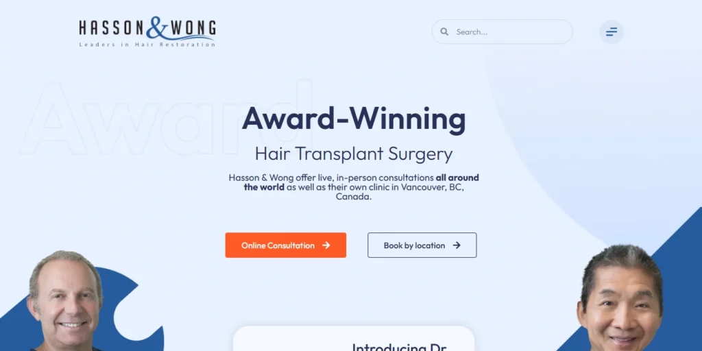 Hasson & Wong Hair Restoration Canada, International