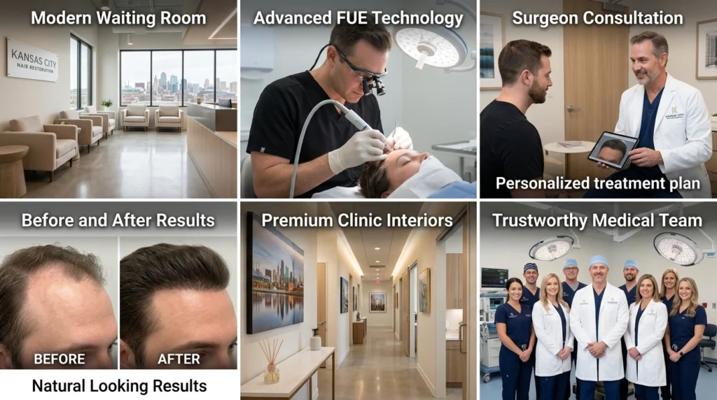 Best Hair Transplant Kansas City clinics with modern FUE technology, surgeons, and natural hair restoration results
