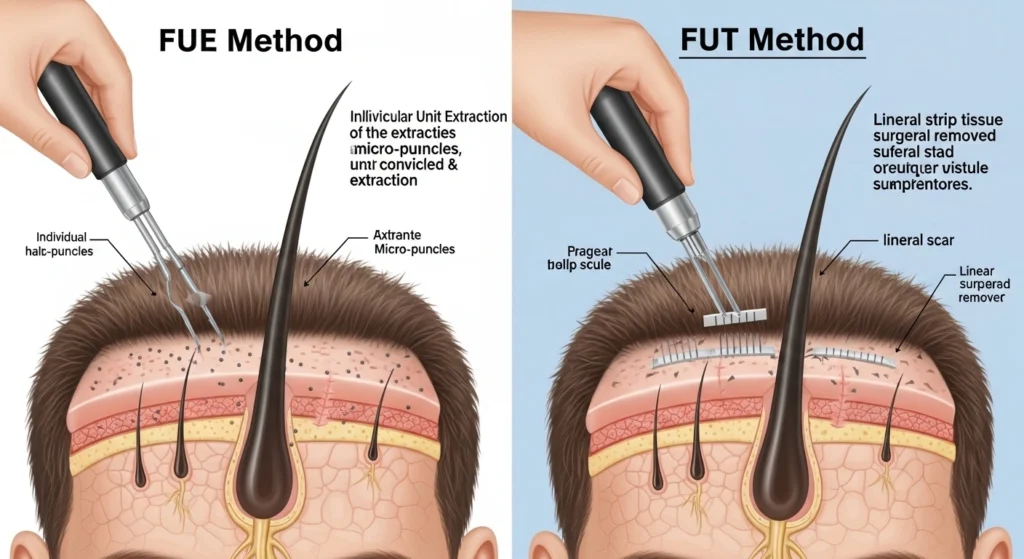 Difference Between FUE and FUT