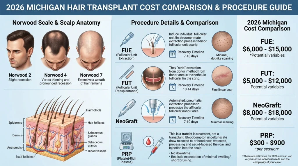 FUE vs FUT vs PRP vs NeoGraft