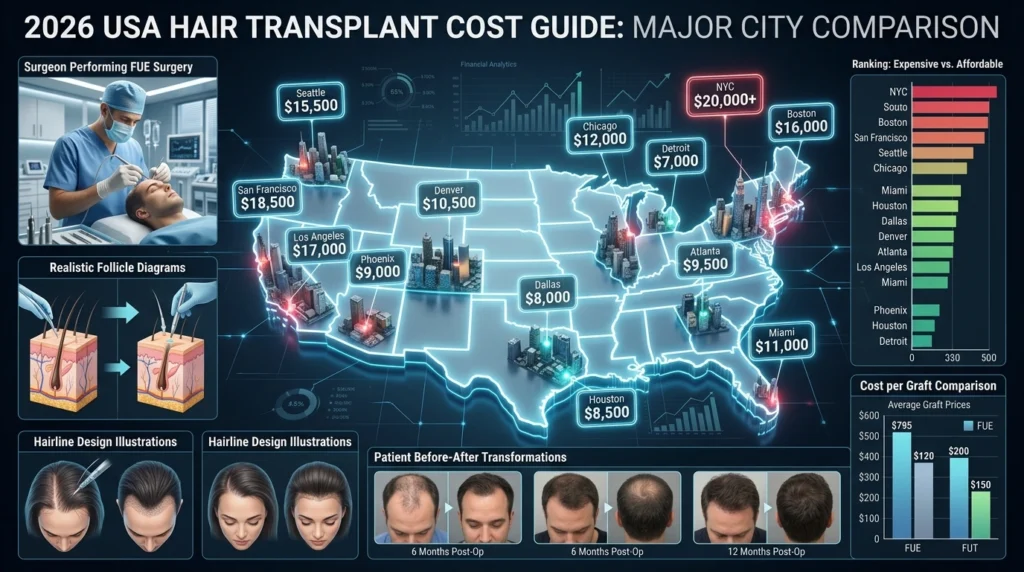 Hair Transplant Expenses by US City