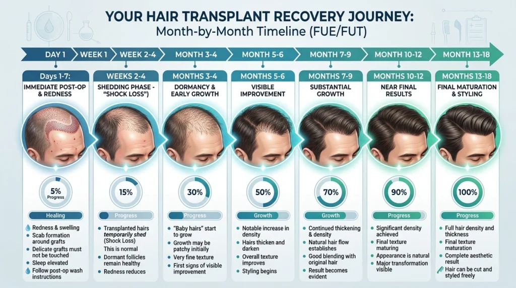 Hair Transplant Recovery Timeline