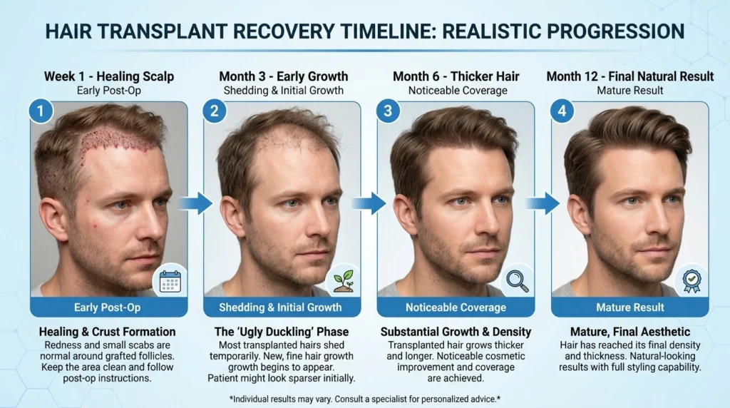 Hair Transplant Recovery Timeline