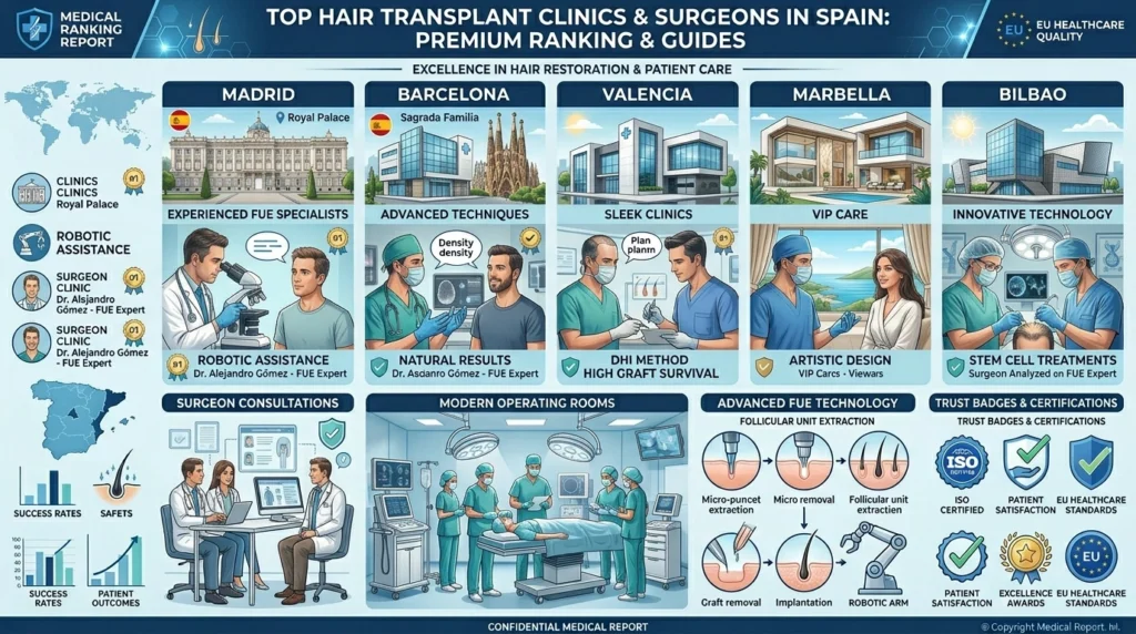 Top Hair Transplant Clinics & Surgeons in Spain