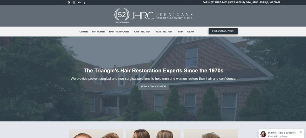 Jernigan's Hair Replacement Clinic 50+ Years in the Triangle