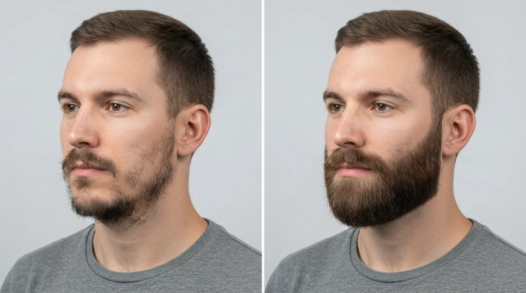 Facial hair transplant surgery before and after results