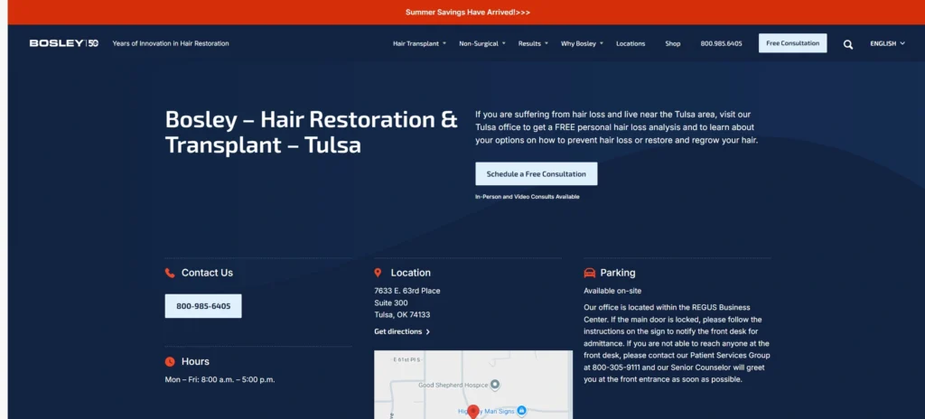 Bosley Hair Restoration & Transplant Tulsa - Best for Surgical FUE/FUT Locally