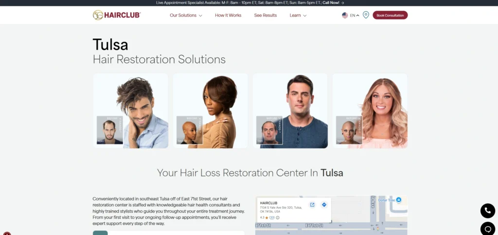 HairClub Tulsa - Best for Full-Spectrum Surgical & Non-Surgical